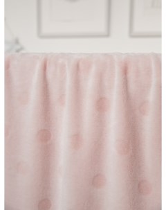 Плед для новорожденных 75х100 см в кроватку коляску Горох розовый Baby nice
