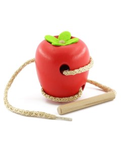 Шнуровка Яблоко Игрушки из дерева