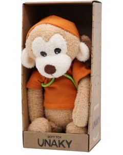 Мягкая игрушка мартышка Лорейн 26 38 см 0969326 17L бежевый оранжевый Unaky soft toy
