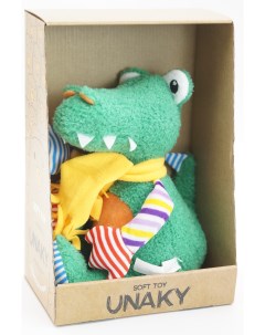 Мягкая игрушка крокодил Роб высота 20 см зеленый Unaky soft toy