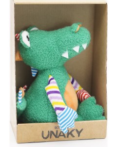 Мягкая игрушка крокодил Роб 0888320M зеленый белый красный Unaky soft toy