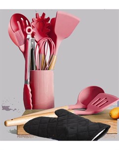 Набор кухонных принадлежностей высокого качества 12 предметов Розовый Tuotown
