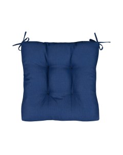 Подушка на стул с завязками 40х40 см рогожка синяя Guten morgen
