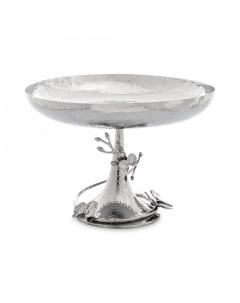 Чаша Белая орхидея на ножке металл 30 см Michael aram