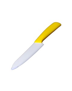 Нож керамический Симпл лезвие 15 см ручка soft touch цвет жёлтый Доляна