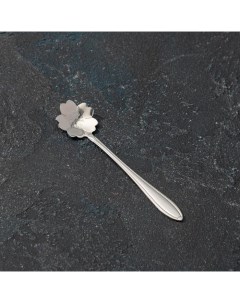 Ложка десертная Цветок 12 5 см цвет серебро Magistro