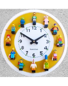 Часы настенные simpsons в стиле lego Nobrand