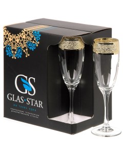 Бокал для шампанского 170 мл стекло 6 шт Бисер 3 лат KLN04_1687_3 Glasstar
