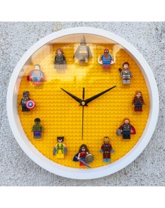 Часы настенные marvel в стиле lego Nobrand