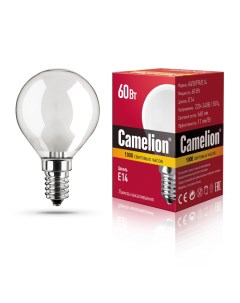 Набор из 100 шт Лампа накаливания 60 D FR E14 Camelion