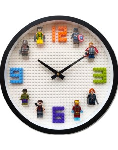 Часы настенные marvel в стиле lego Nobrand