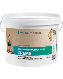 Грунтовка акрилатная Decorum Provence base Cr me 6 кг Vincent decor