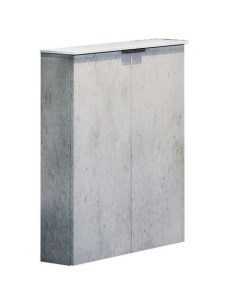 Шкаф подвесной Моно 60 бетон светлый с белой столешницей Comforty