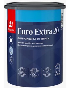 Euro Extra 20 base A краска моющаяся для влажных помещений 0 9л Tikkurila