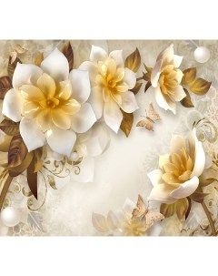 Фотообои 3D Decor Керамические цветы 2 300х270 Divino
