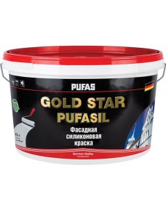 Gold Star il base A краска фасадная силиконовая 10л Pufas