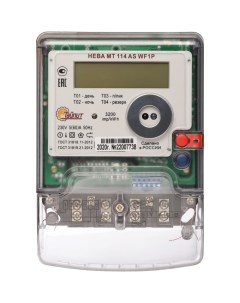 Счетчик электроэнергии НЕВА МТ 114 AS WF1P 5 60 A Wi Fi модем для передачи данных Тайпит