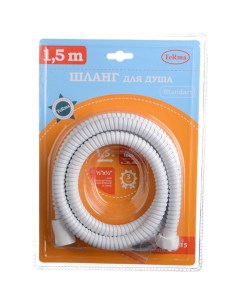 Шланг для душа STANDARD WHITE 1 2 1 2 нерж d14мм L150см 2 й зажим 34525 Melodia