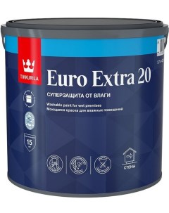 Euro Extra 20 base С под колеровку краска моющаяся для влажных помещений 2 7л Tikkurila