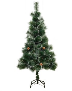 Искусственная елка новогодняя 180 см заснеженная с шишками напольная Urm