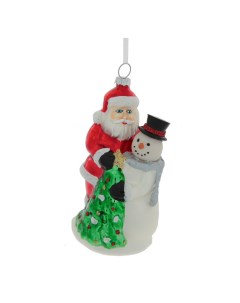 Елочная игрушка Remeco collection Дед Мороз и снеговик 762722 1 шт красный Remecoclub