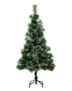 Искусственная елка новогодняя 120 см заснеженная с шишками напольная Urm