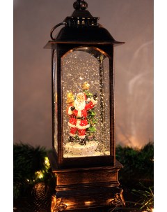Новогодний светильник Дед мороз с мешком подарков Santa282022 белый теплый Kuboxy