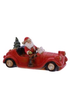 Фигурка декоративная Дед Мороз на машине с подсветкой 3хААА L36 W14 H18 см KSM 746976 Remeco collection