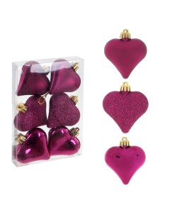 Елочная игрушка Remeco collection Сердце 763867 6 шт фиолетовый Remecoclub