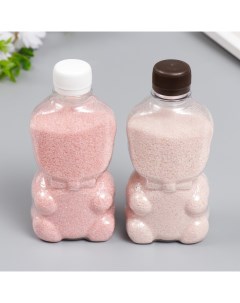 Песок цветной в бутылках Нежно розовый МИКС Nobrand
