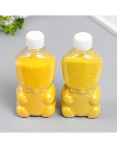 Песок цветной в бутылках Желтый 500 гр МИКС Nobrand
