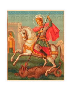Набор для творчества Алмазная мозаика Святой Георгий Победоносец 40x50 см Kiki