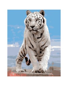 Набор для творчества Алмазная мозаика Белый тигр 20x20см Рыжий кот