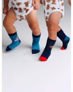 Носки детские трикотажные для мальчиков 2 пары в комплекте Playtoday newborn-baby