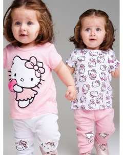 Фуфайка детская трикотажная для девочек футболка 2 шт в комплекте Playtoday newborn-baby