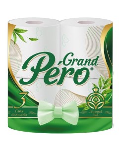 Бумага туалетная Зеленый чай 3 слоя 4 рулона Péro