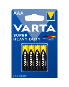 Батарейка солевая R03 AAA Super Heavy Duty 1 5В бл 4 1шт Varta