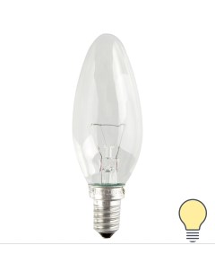 Лампа накаливания E14 230 В 40 Вт свеча прозрачная 2 м2 свет тёплый белый Osram