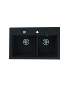 Кухонная мойка Granital Atrox 50 Carbon G91 790х500х195 с сифоном черная 1132002 Alveus