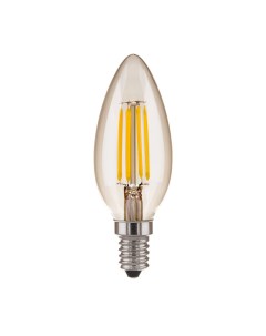 Лампа светодиодная филаментная Е14 6500К 9 Вт 1000 Лм 230 В свеча прозрачная Elektrostandard