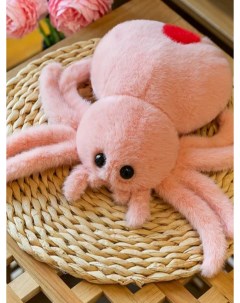 Мягкая игрушка Плюшевый паук тарантул розовый дым 20 см Sun toys