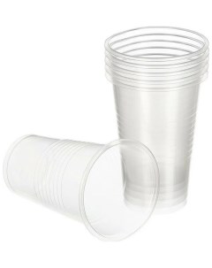 Одноразовый пластиковый стакан ООО Бюджет 200 мл прозрачный 100 штук 661982 Комус