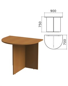 Стол приставной к столу для переговоров 640111 900х700х750 мм орех гварнери Монолит
