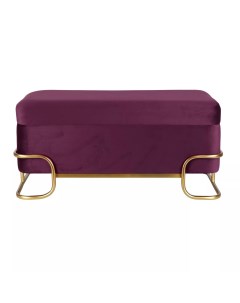 Банкетка с ящиком золотисто фиолетовая 72 x 36 x 32 см Гласар