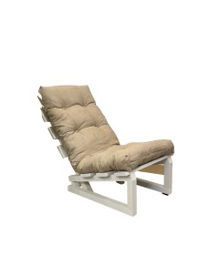 Кресло лаунж ЛКД 003 белый бежевый Brandwood-vrn