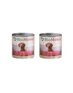 Консервированный корм для собак с Говядиной и ягненком 2шт по 750г Biomenu