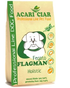Сухой корм для собак Flagman Fegato Holistic печень говядина 5кг Acari ciar