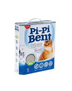 Комкующийся наполнитель Pi Pi Bent DeLuxe Clean Сotton глиняный 5 кг Pi-pi bent