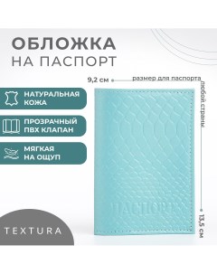 Обложка для паспорта цвет голубой Textura