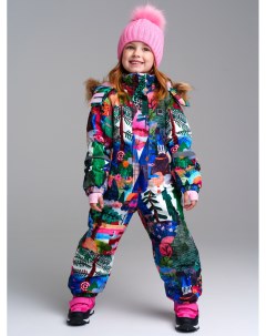 Комбинезон текстильный с полиуретановым покрытием для девочек Playtoday kids